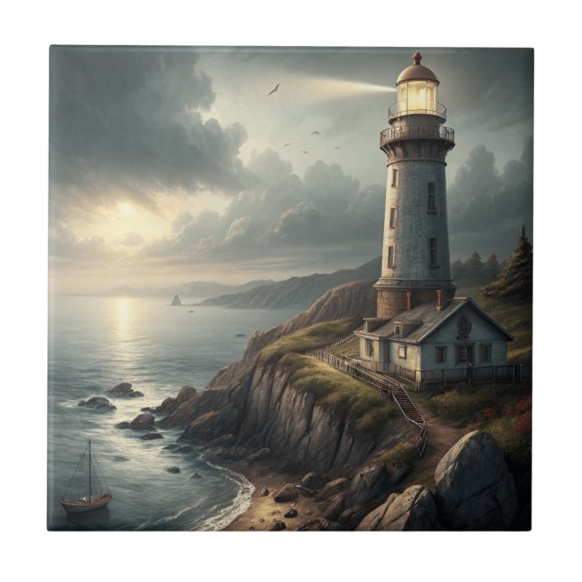 Lighthouse Ceramic Tile (Front)