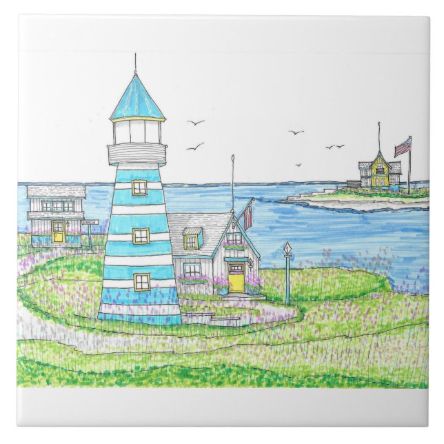 Lighthouse Ceramic Tile (Front)
