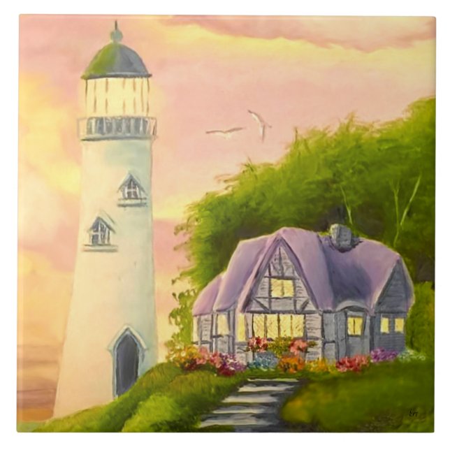Lighthouse Ceramic Tile (Front)