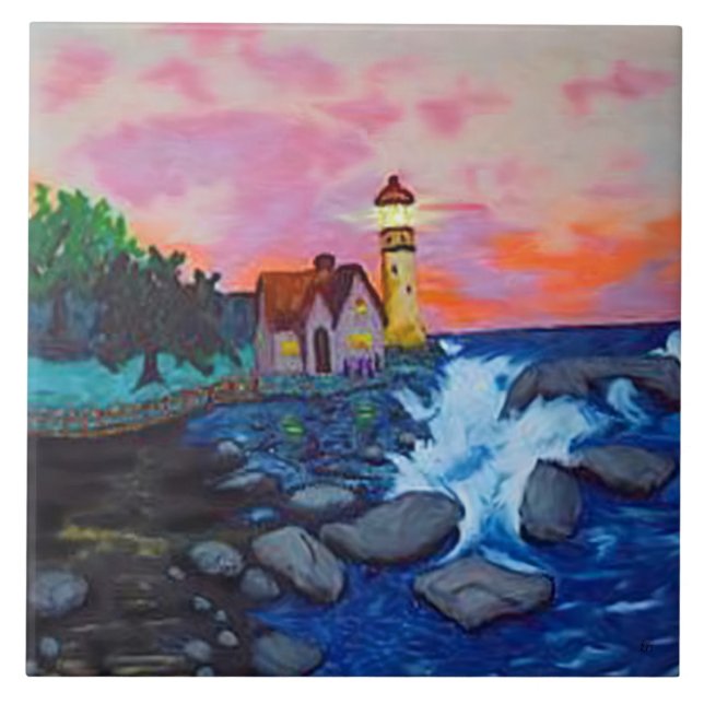 Lighthouse Ceramic Tile (Front)