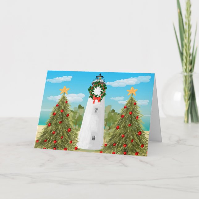 Lighthouse Christmas Card (Front)