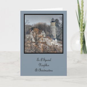 Lighthouse Christmas Neighbour Holiday Card