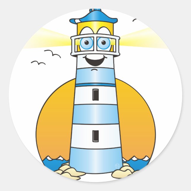 Lighthouse Classic Round Sticker (Front)
