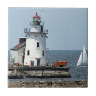 Lighthouse(Cleveland) Summer View Decorative Tile
