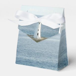 Lighthouse Coastal New England Wedding Favor Box