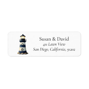 Lighthouse Coastal Return Address  Label