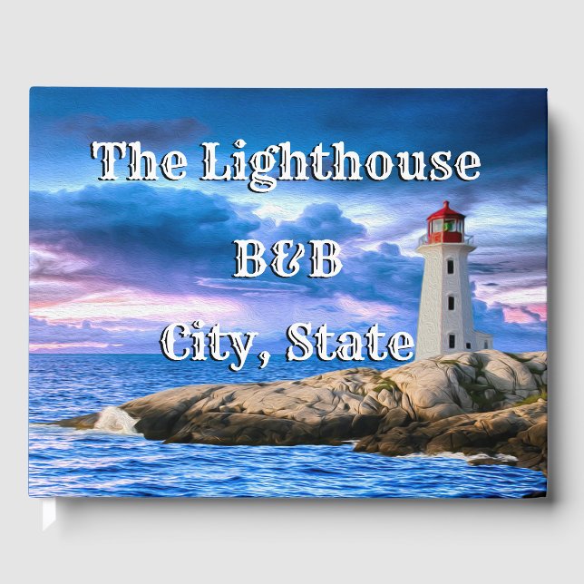 Lighthouse Customisable - Guest Book (Front)