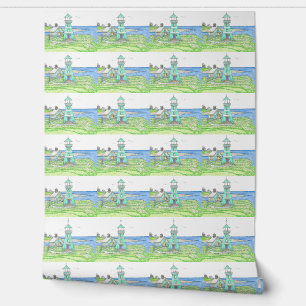Lighthouse Cyan Wallpaper
