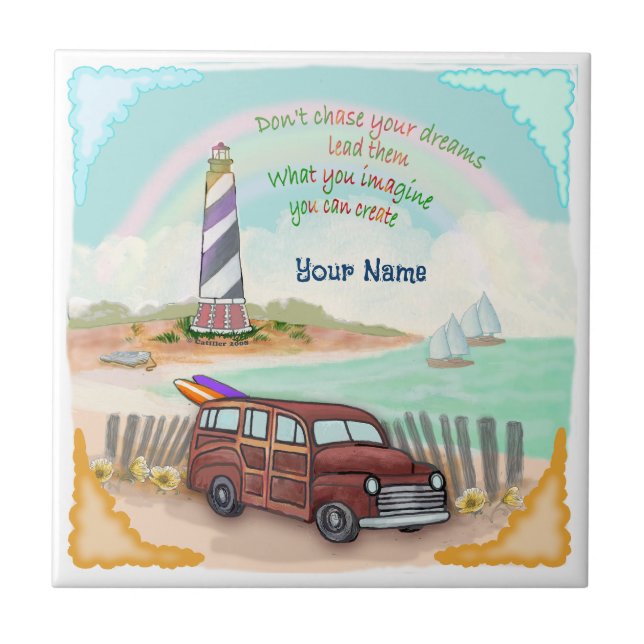 Lighthouse Dreams  Ceramic Tile (Front)