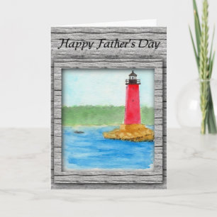 Lighthouse Father's Day Card (Large Print)