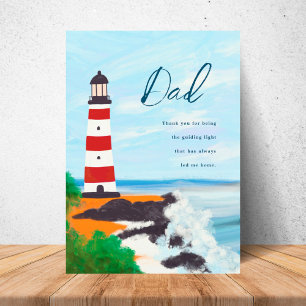 Lighthouse Father's Day Personalised Greeting Card
