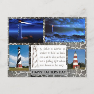 Lighthouse Fathers Day postcard
