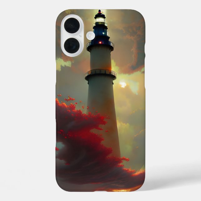 Lighthouse floating in the Sunset Clouds Case-Mate iPhone Case (Back)