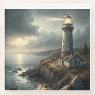 Lighthouse Glass Coaster