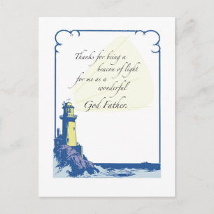 Lighthouse God Father, Father's Day Postcard