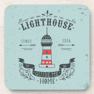 Lighthouse Guide Me Home Poster Coaster