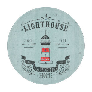 Lighthouse Guide Me Home Poster Cutting Board