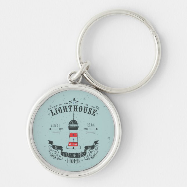 Lighthouse Guide Me Home Poster Key Ring (Front)