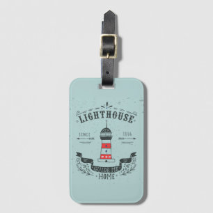 Lighthouse Guide Me Home Poster Luggage Tag