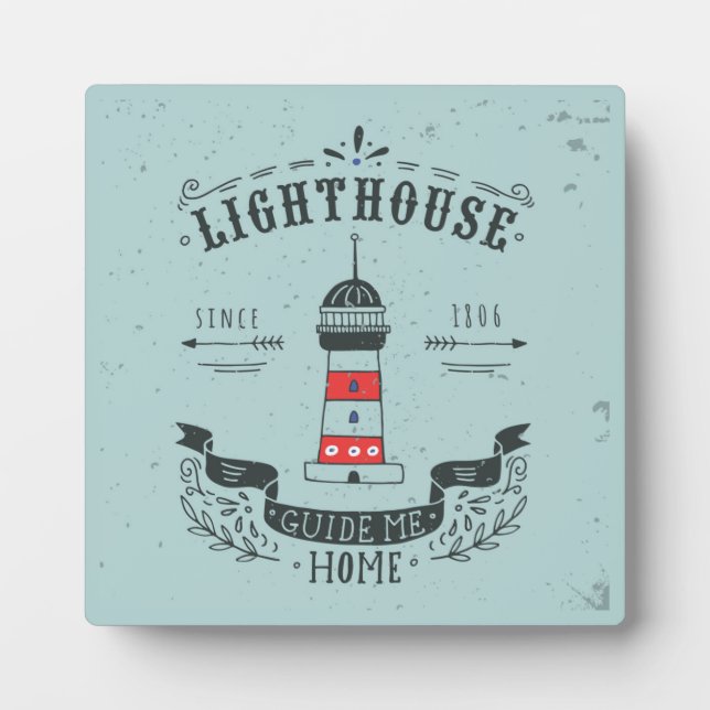 Lighthouse Guide Me Home Poster Plaque (Front)