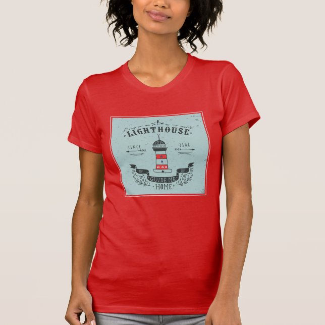 Lighthouse Guide Me Home Poster T-Shirt (Front)