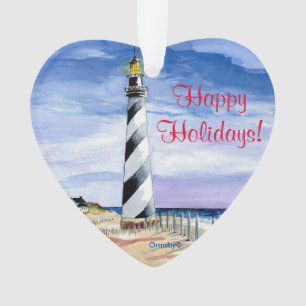 Lighthouse heart ornament