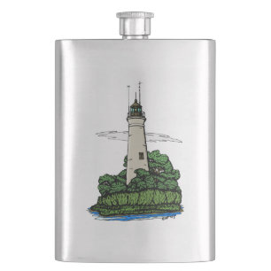 Lighthouse Hip Flask