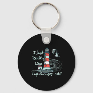 Lighthouse I Just Really Like Lighthouses Seaside Key Ring