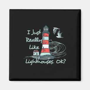 Lighthouse I Just Really Like Lighthouses Seaside Magnet
