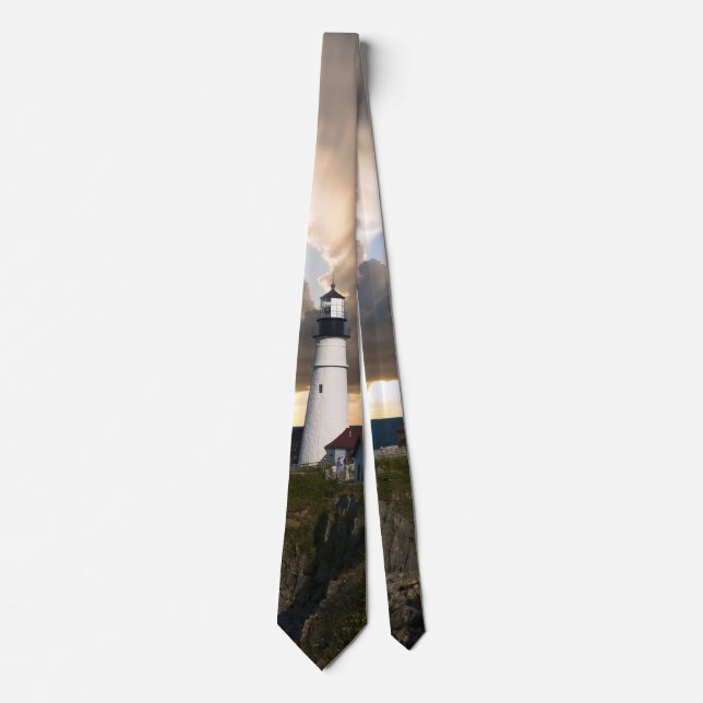 Lighthouse in a Storm Tie (Front)