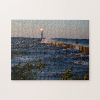 Lighthouse in a Tempestuous Sea Jigsaw Puzzle