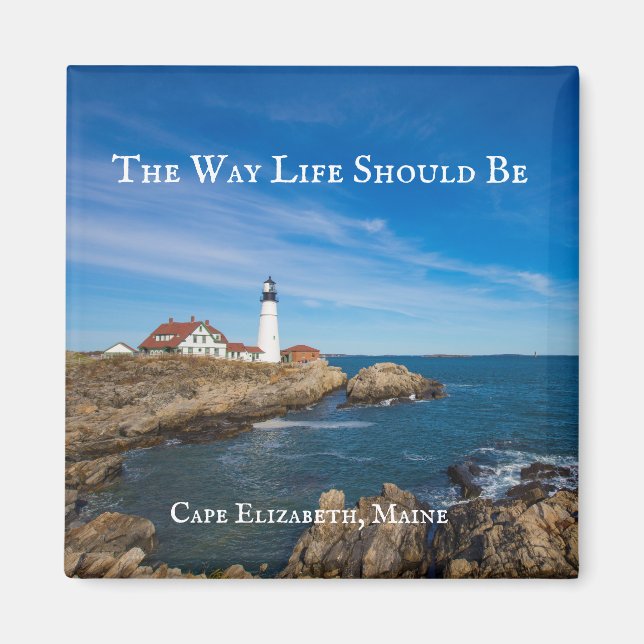 Lighthouse in Cape Elizabeth, Maine Magnet (Front)