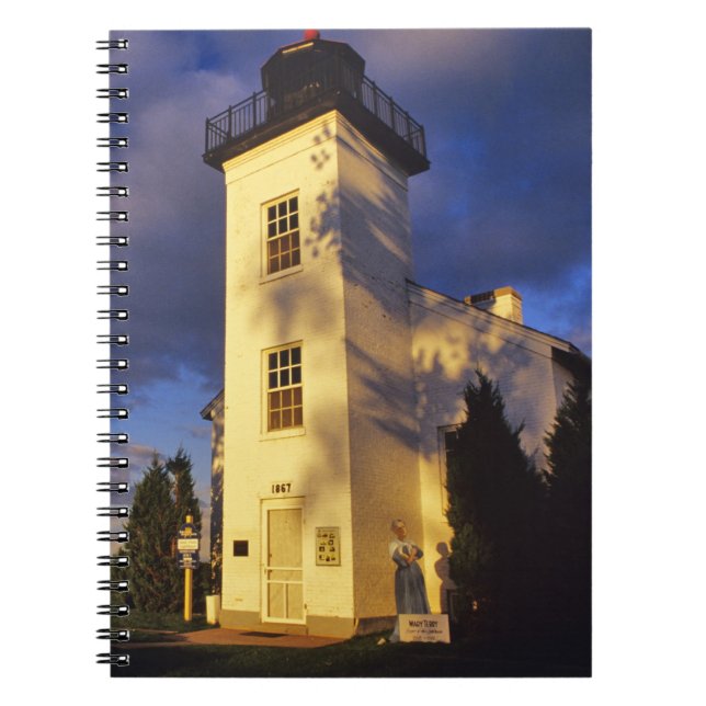 Lighthouse in Escanaba UP Michigan Notebook (Front)