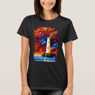 Lighthouse in Full Primary Colours T-Shirt