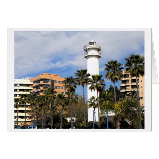 Lighthouse in Marbella, Spain Card