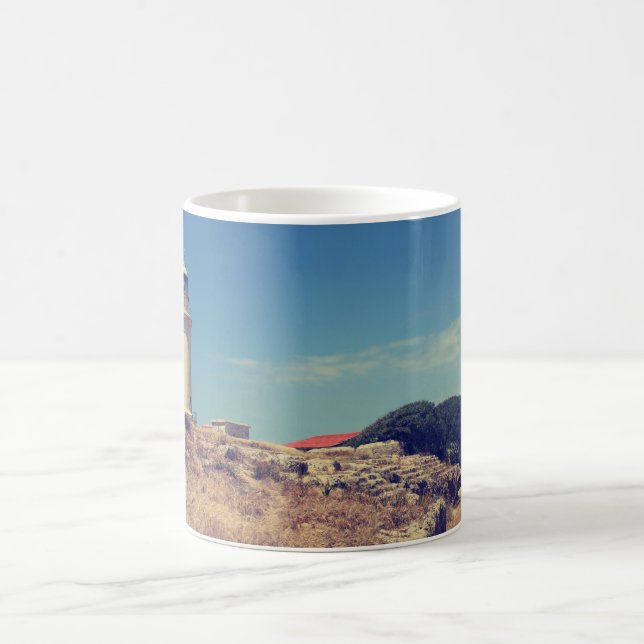 Lighthouse in Paphos Coffee Mug (Center)