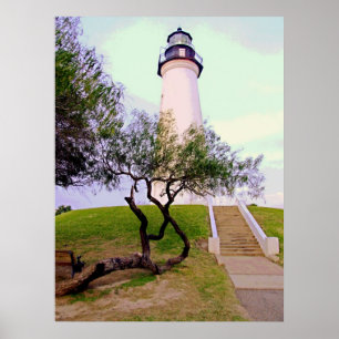 lighthouse in Port Isabel, Tx. Poster