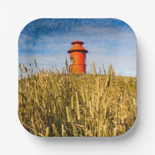 Lighthouse in Stykkisholmur, Iceland Paper Plate