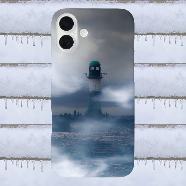 Lighthouse in the storm - Baltic Sea  Case-Mate iPhone Case (Creator Uploaded)