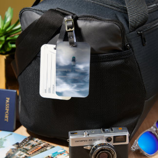Lighthouse in the storm - Baltic Sea  Luggage Tag