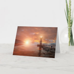 Lighthouse in the Sunset Card