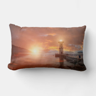 Lighthouse in the Sunset Lumbar Cushion