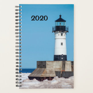 Lighthouse In Winter 2023 planner - Duluth, MN
