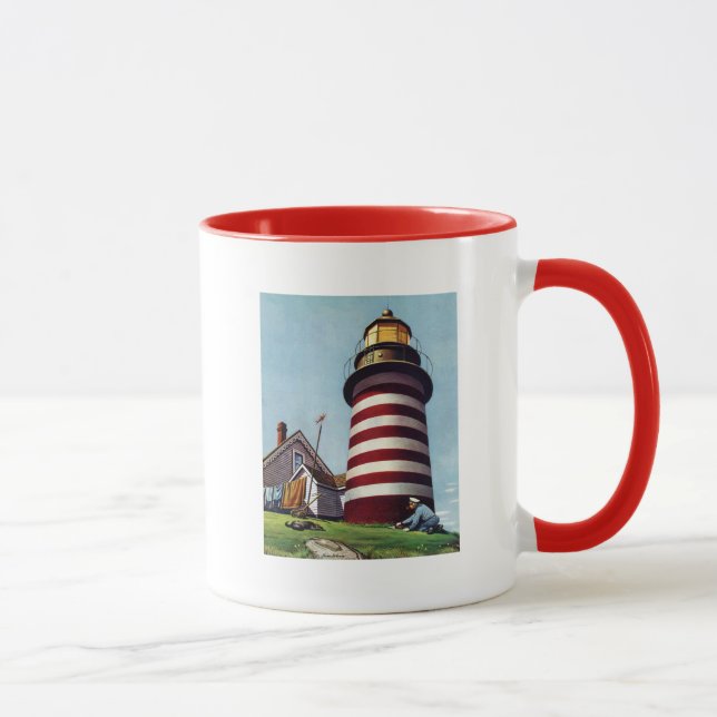 Lighthouse Keeper by Stevan Dohanos Mug (Right)