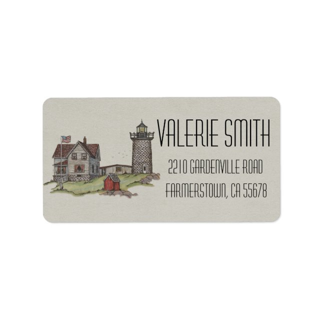 Lighthouse & Keepers House Label (Front)