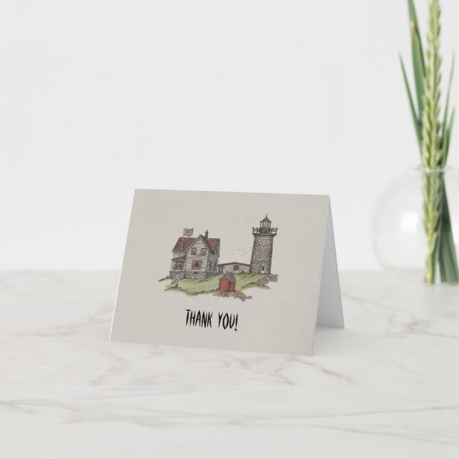 Lighthouse & Keepers House Thank You Card (Front)