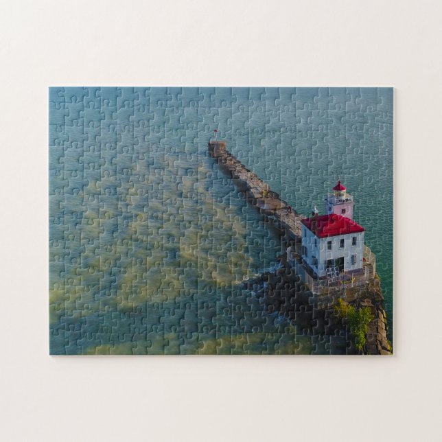 Lighthouse Lake Erie. Jigsaw Puzzle (Horizontal)