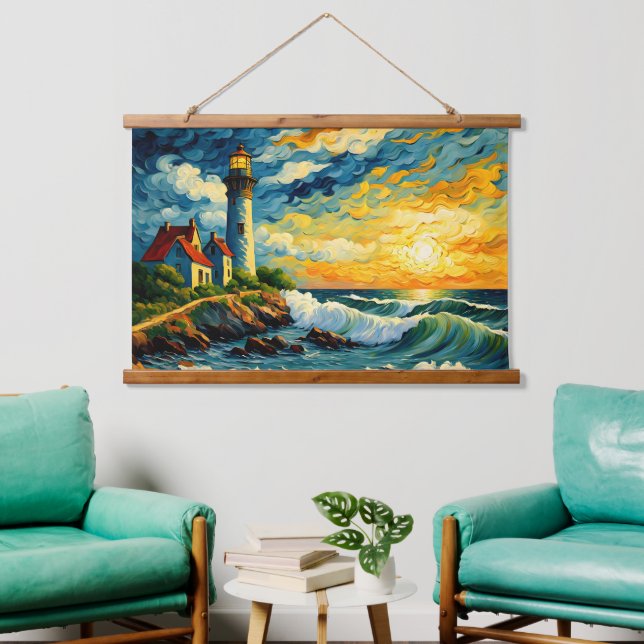 Lighthouse Landscape Hanging Tapestry (Living Room)