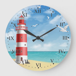 Lighthouse Large Clock