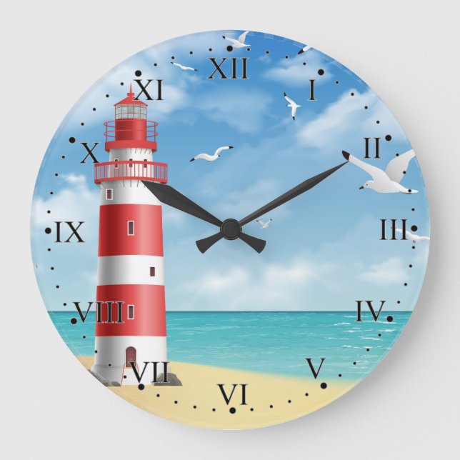Lighthouse Large Clock (Front)